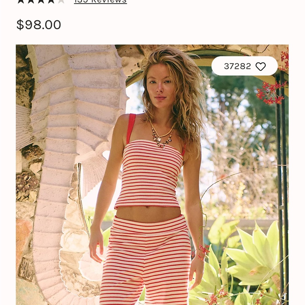 Free People Sailor Tube Set NWT pants and tube top